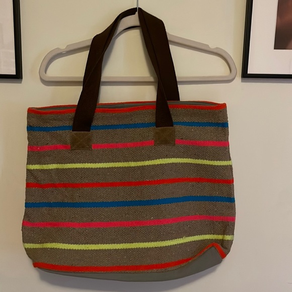 day a day Tote Bag Neon Stripes - Picture 1 of 9